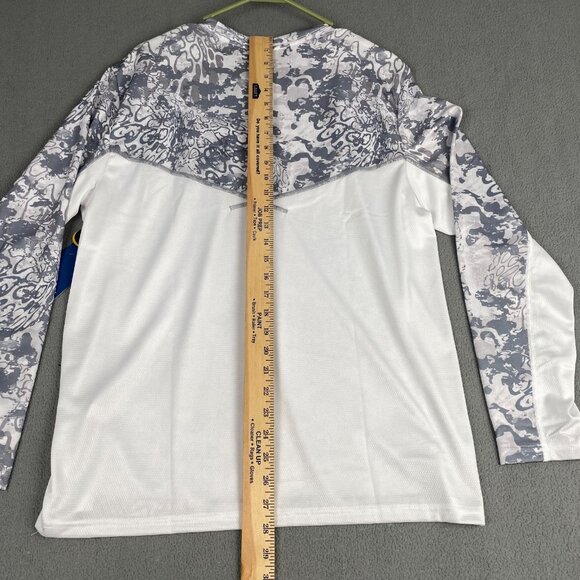 HUK Icon X Tide Change Fishing Performance Sun Shirt Whitesize Medium New - Picture 5 of 16